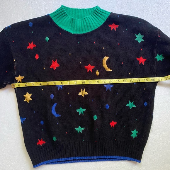 VTG Colorful Moon and Stars Sweater - Picture 4 of 7